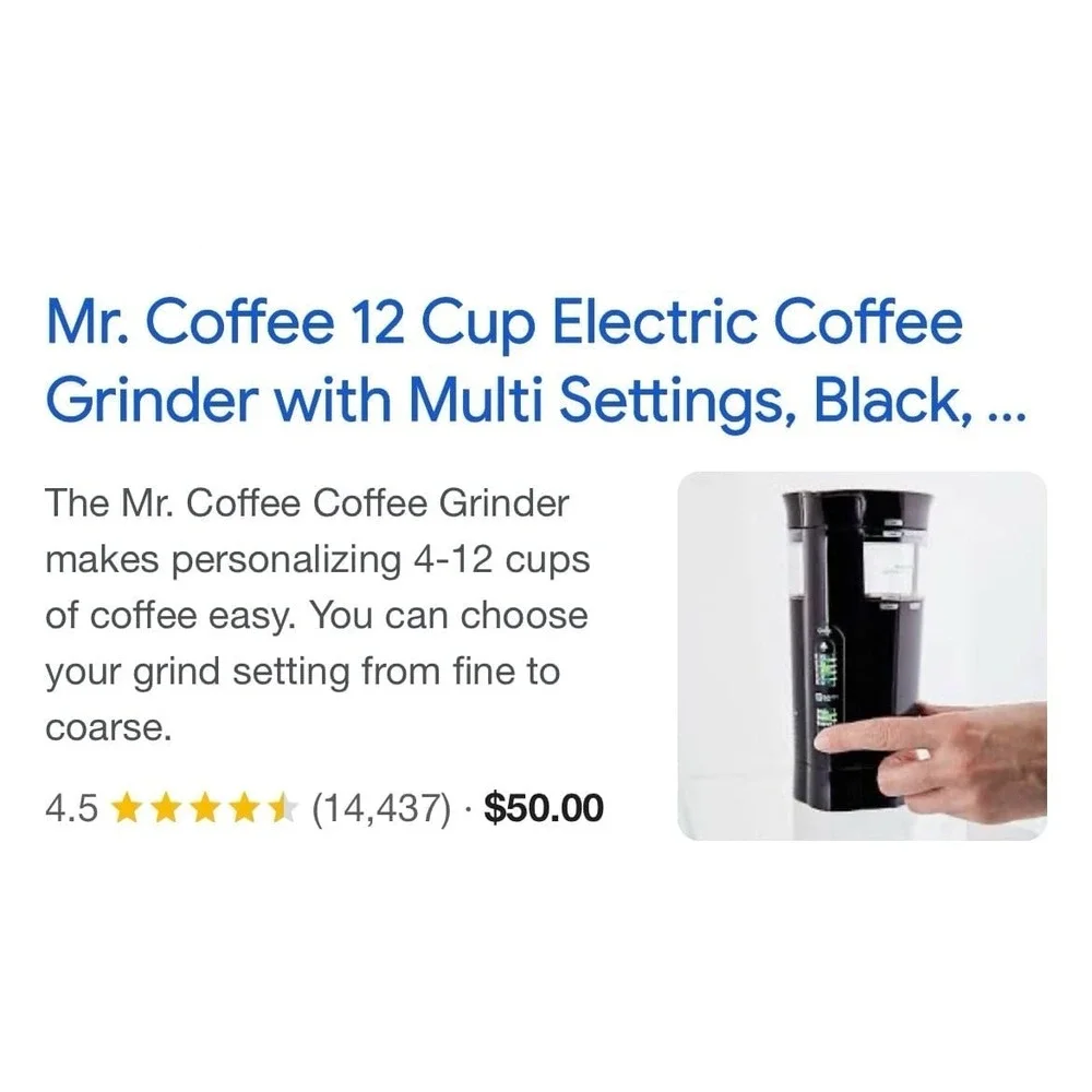 mr coffee‎ coffee bean grinder